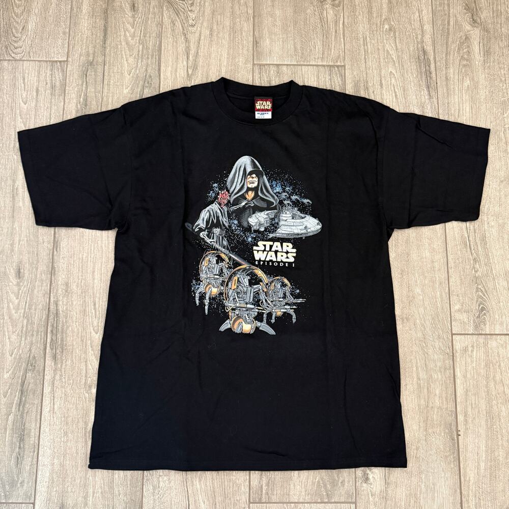 Vintage 1999 Star Wars Episode I Emperor Palpatine Darth Maul XL Black